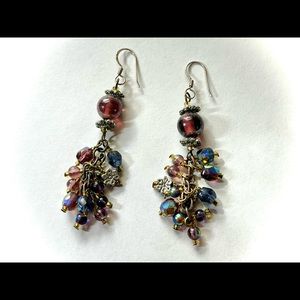 Multi color drop earrings